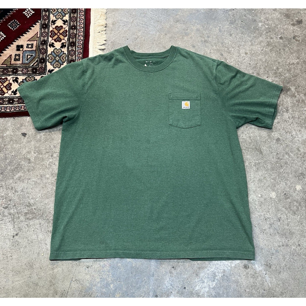 Carhartt K87-M Loose Fit T-Shirt Men's 2XL XXL Pullover Tee Short Sleeves Green